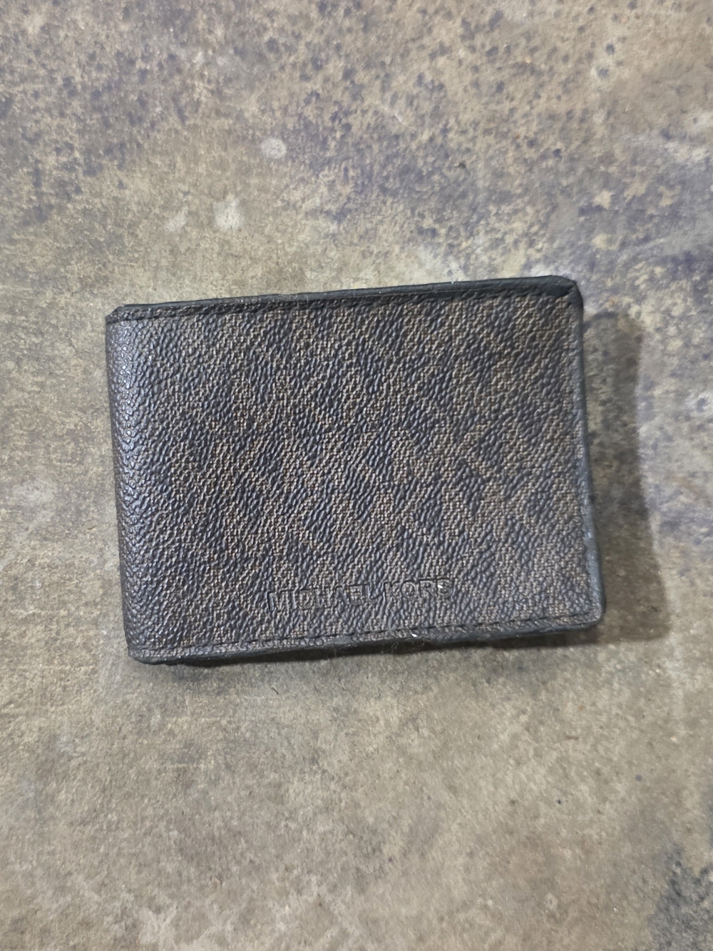 Michael Kors Brown Textured Leather Card Holder